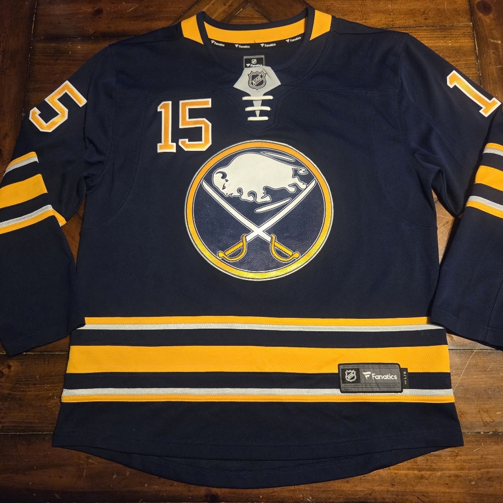 Fanatics Mens Large #9 Eichel Buffalo Sabres Hockey Sports Jersey